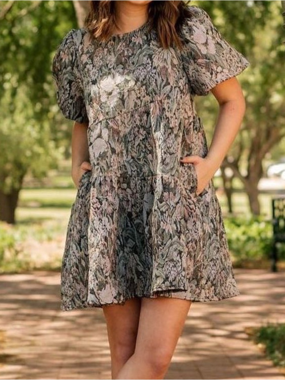 Sofie The Label Jacquard Floral Mini Dress